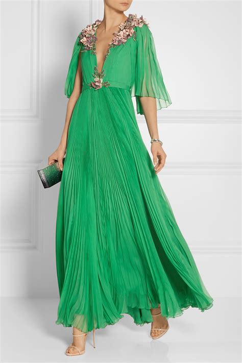 gucci green long dress|net a porter gucci dress.